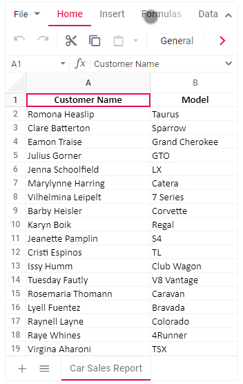 Spreadsheet Adaptive Mode