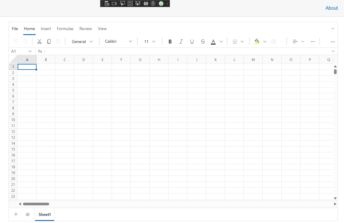 Blazor Spreadsheet