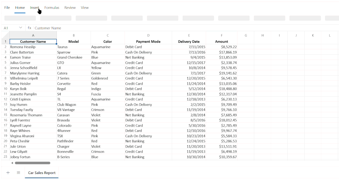 Images in Blazor Spreadsheet