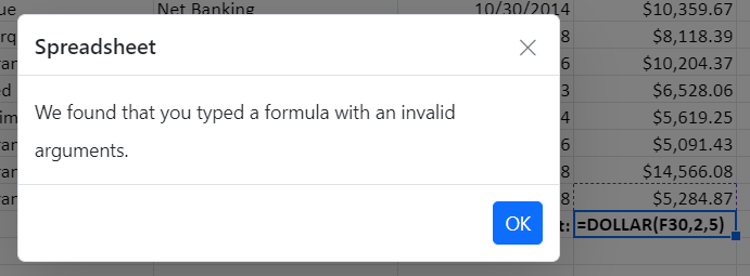 Formula Alert Dialog