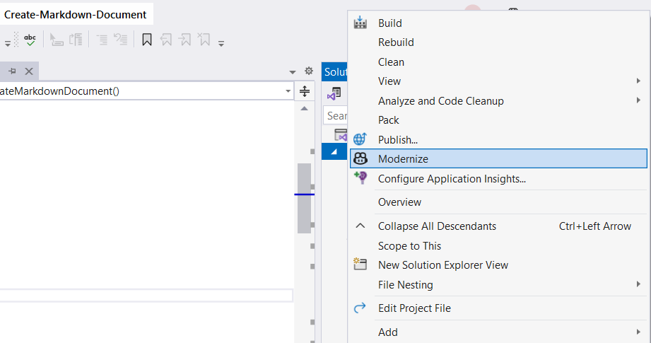 Create a new profile in the Publish Window