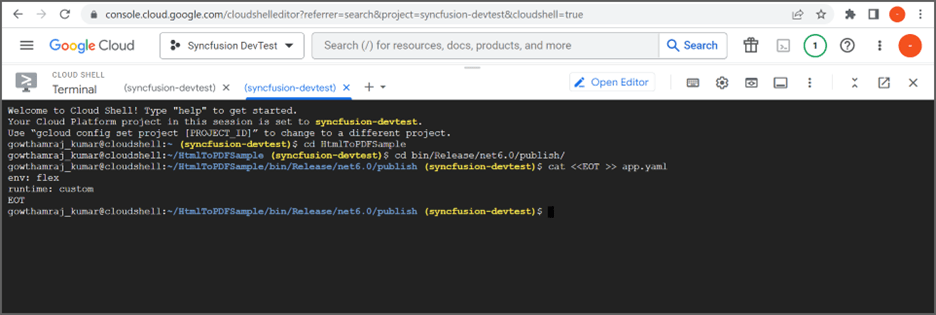 yaml file to publish