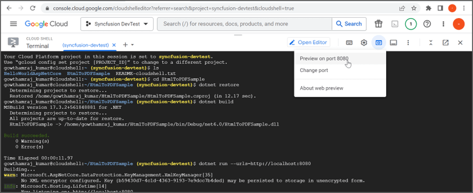 Preview on Port