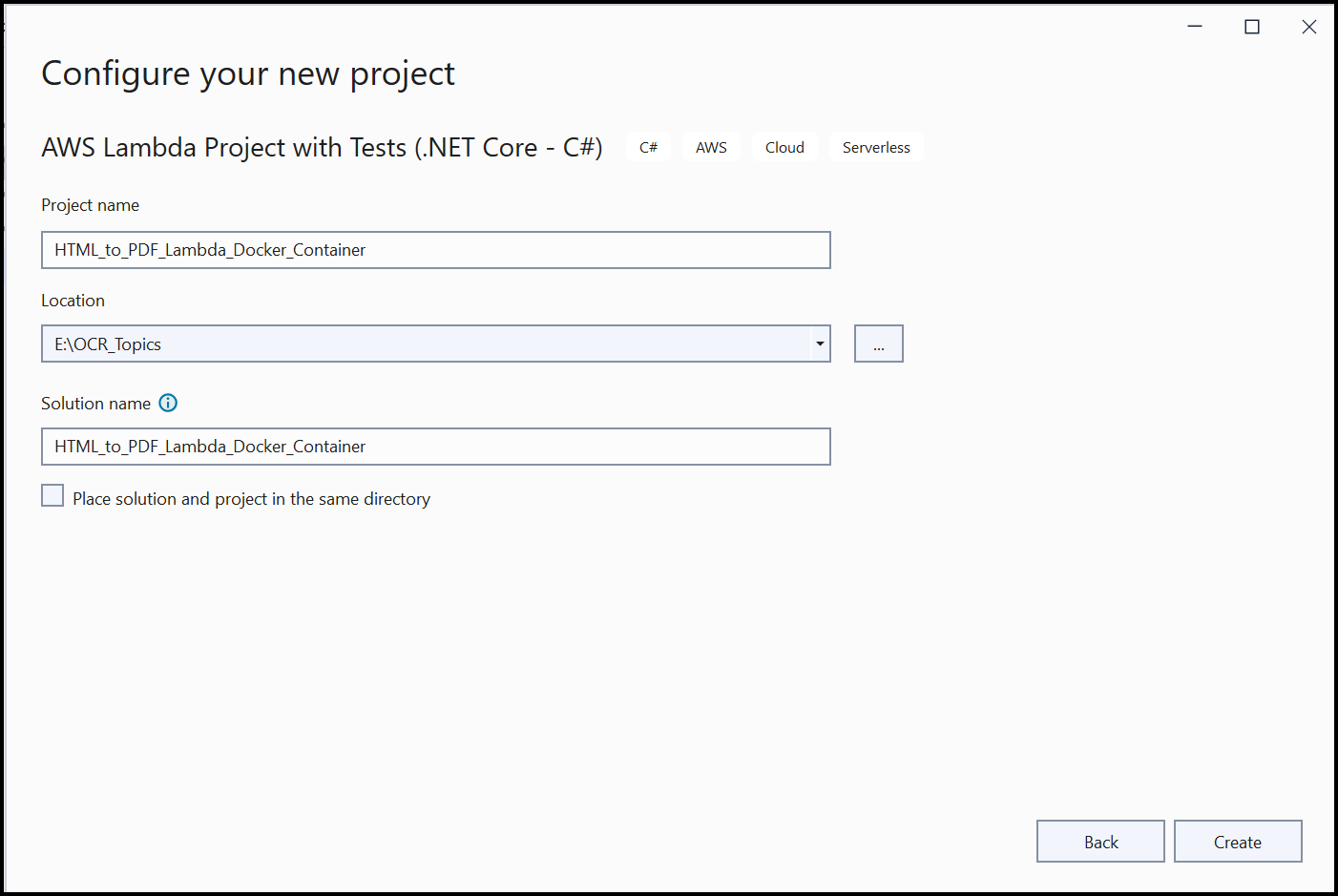 Convert HTMLToPDF AWS Lambda Step2