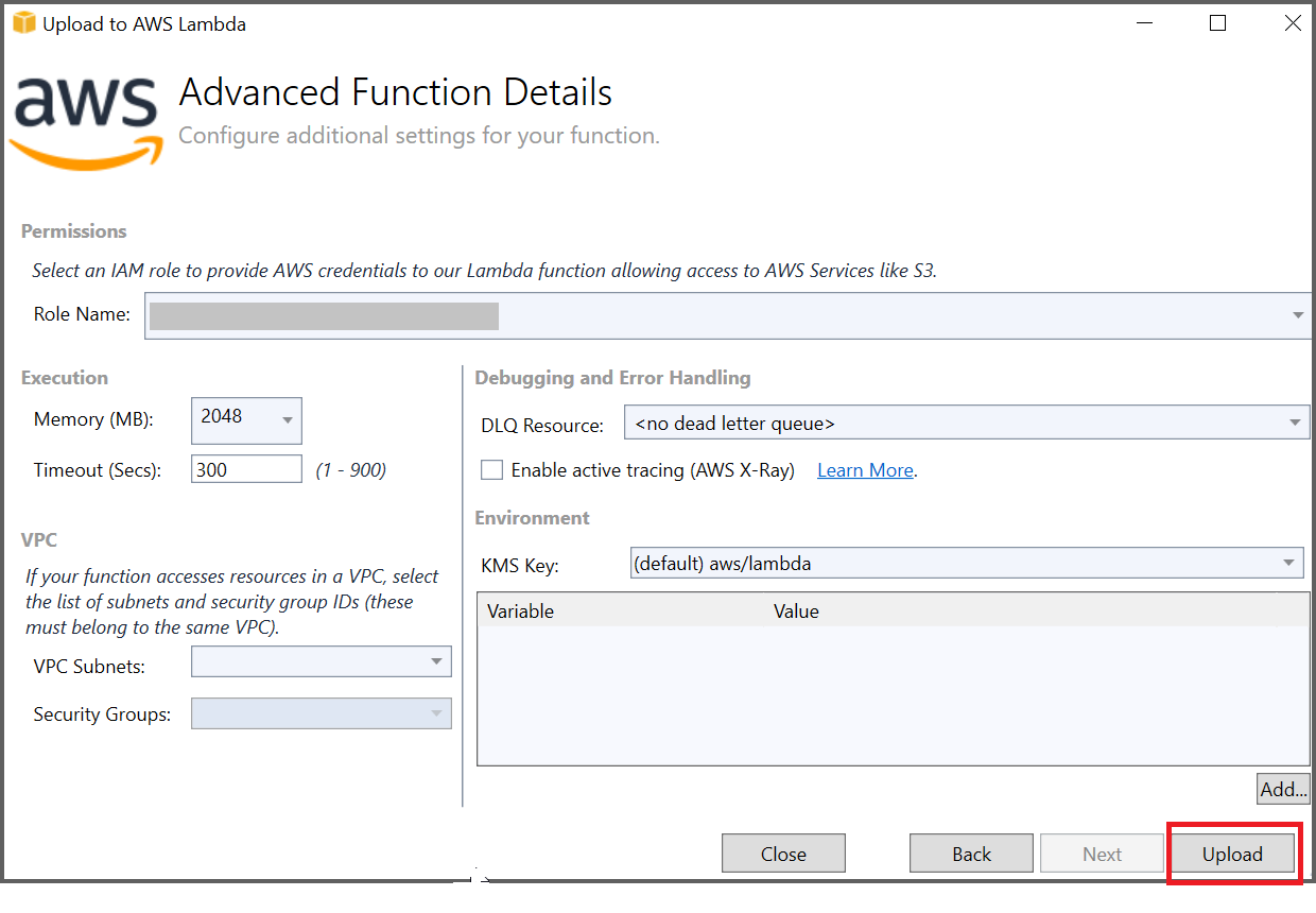 Convert HTMLToPDF AWS Lambda Step7