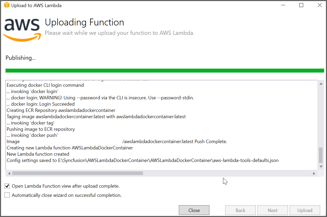 Convert HTMLToPDF AWS Lambda Step8