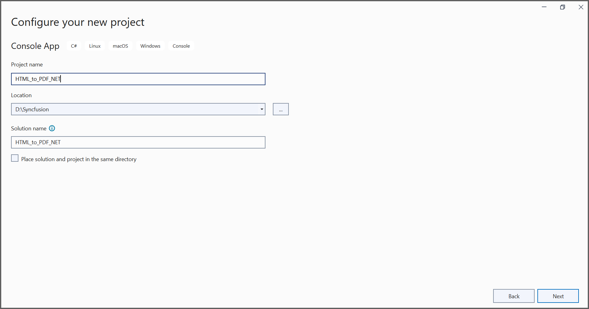 Select target .net core version