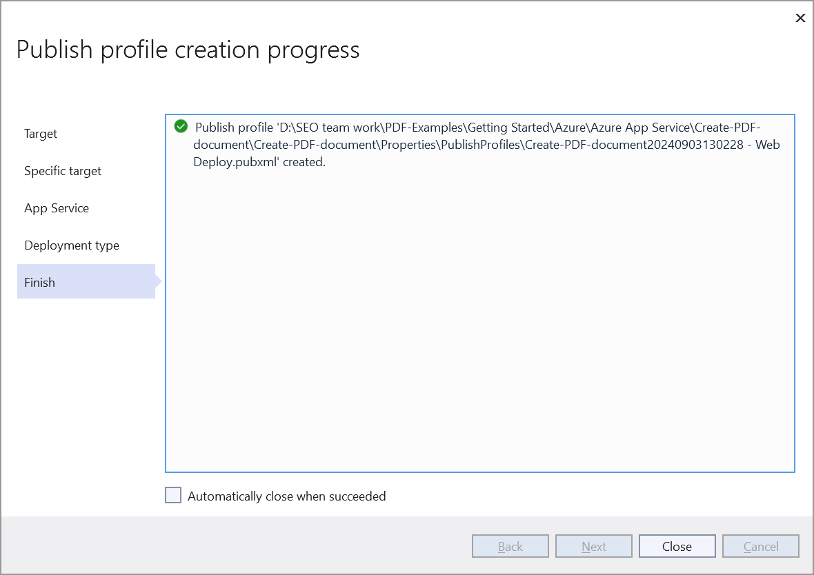 Create a ASP.NET Core Project