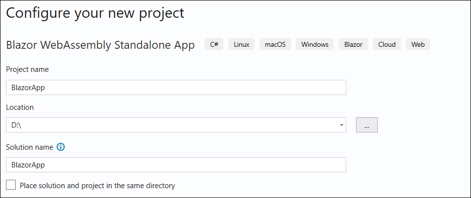Blazor WASM PWA step1