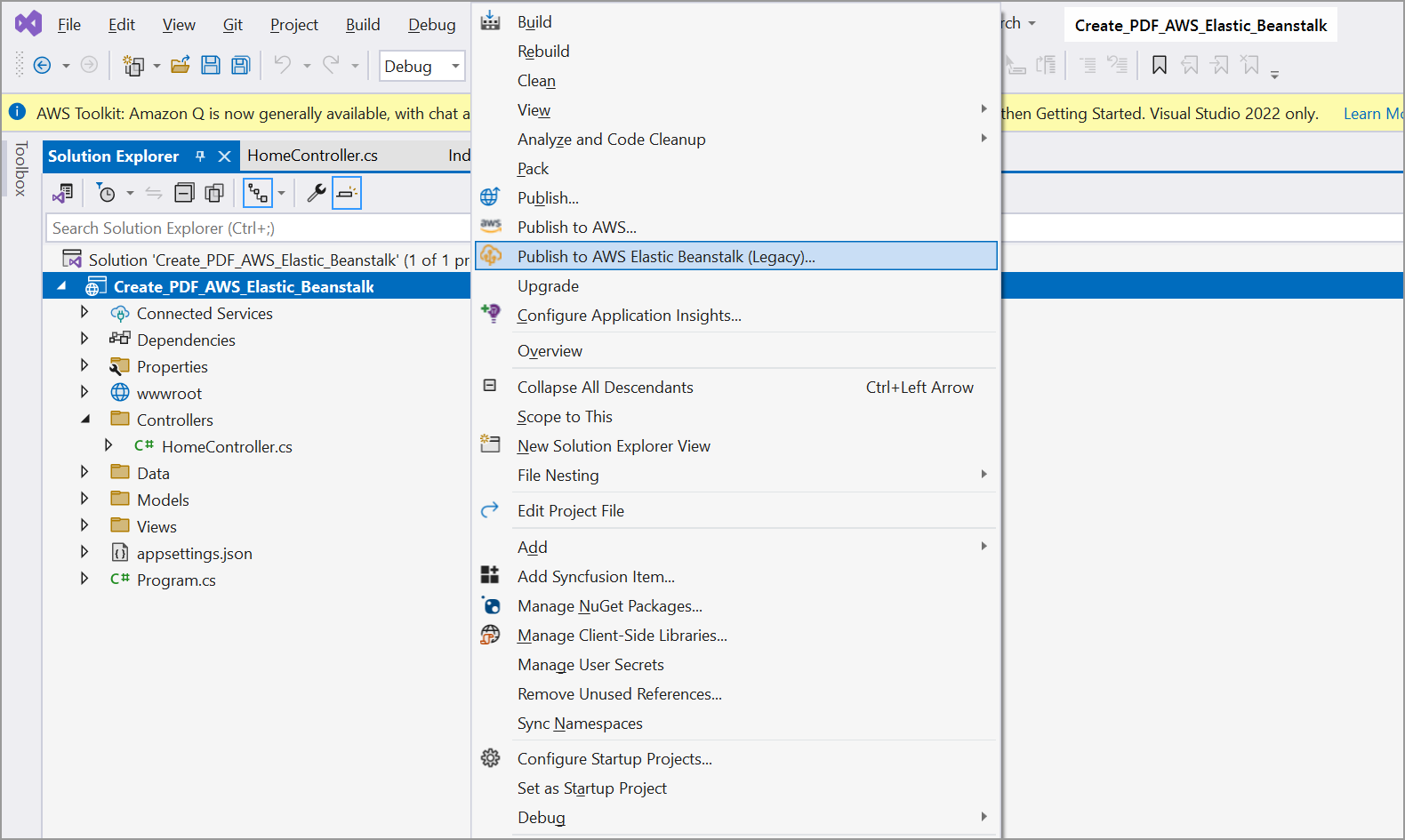 Publish to AWS Elastic Beanstalk