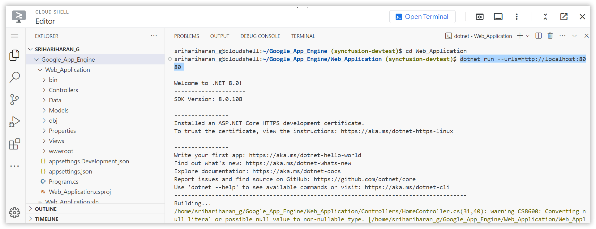Run Application