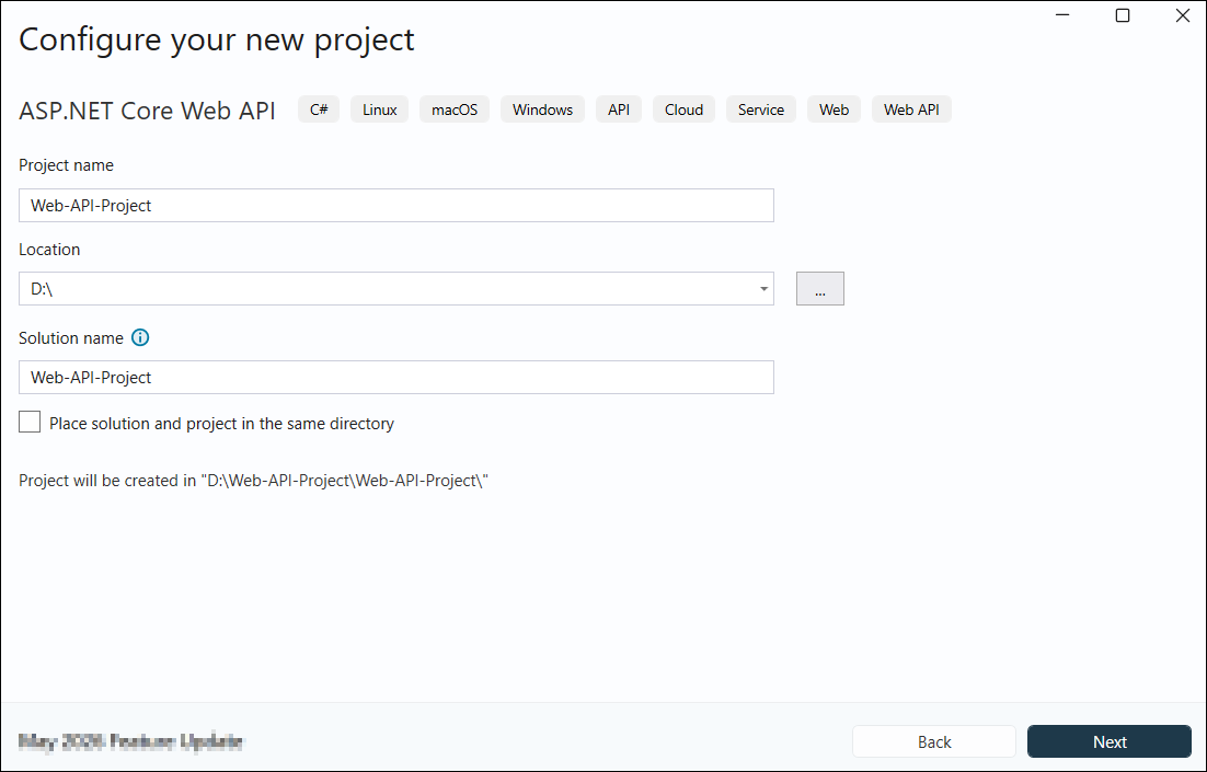 Add the project name
