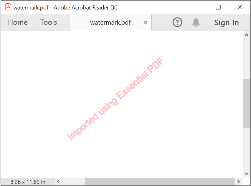 Text watermark to PDF