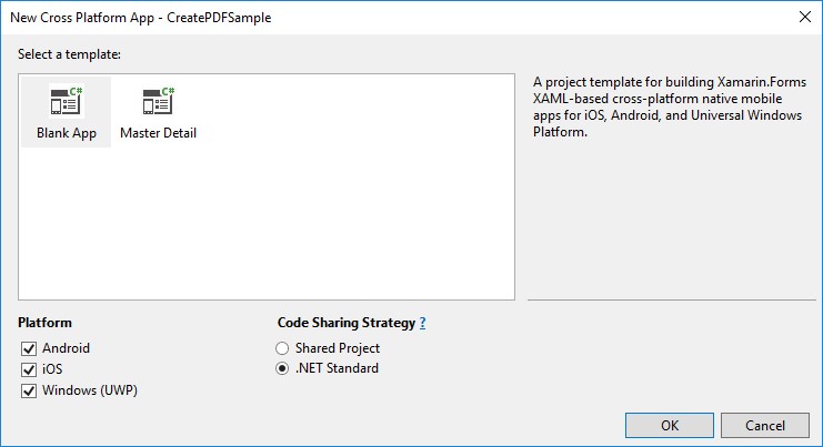 Xamarin project creation step2