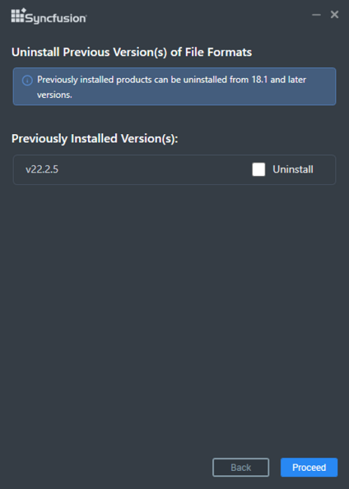 Installing wizard