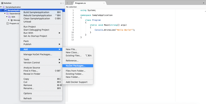 Mac OS NuGet path