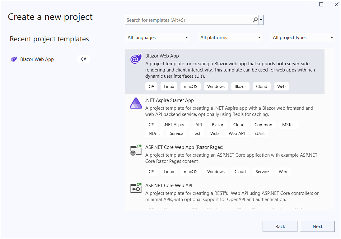 Blazor sample creation