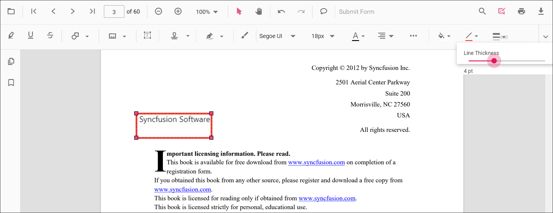 Change border thickness