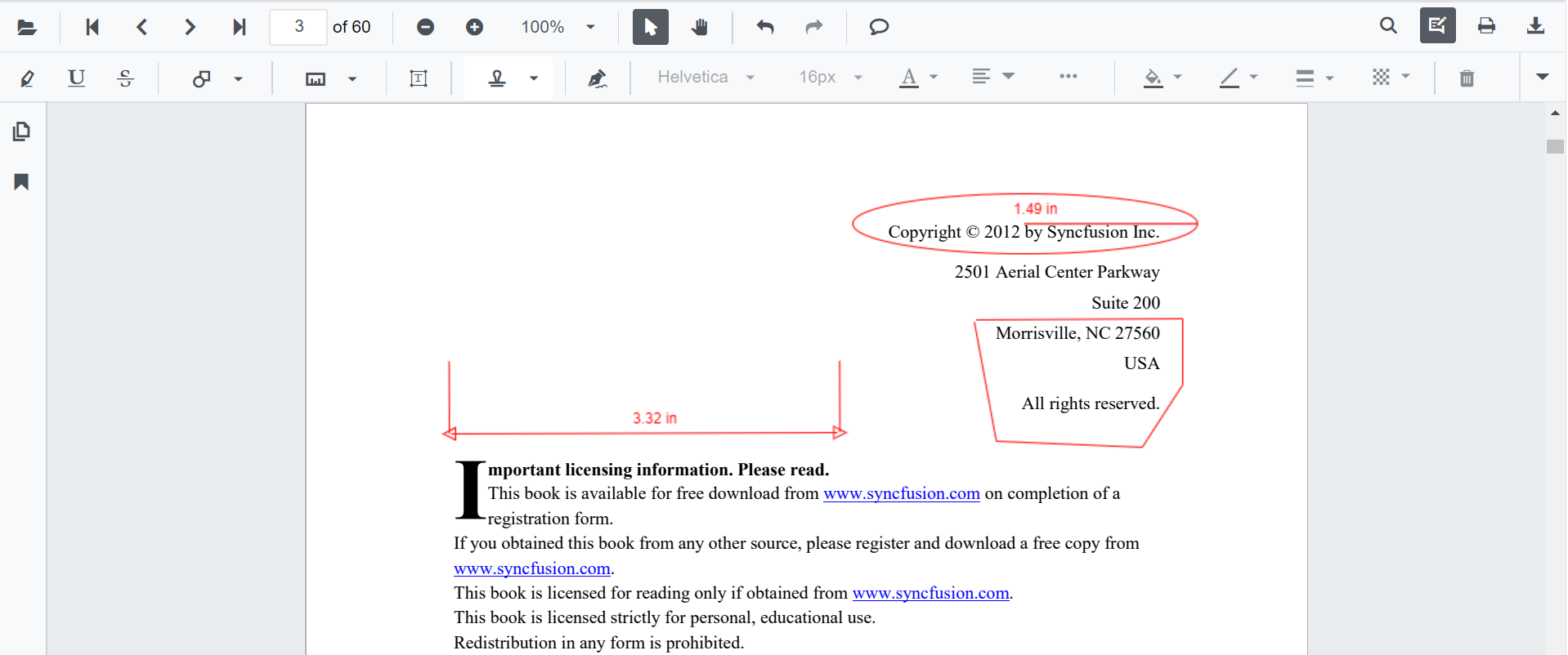 Calibrate Annotation in Blazor SfPdfViewer