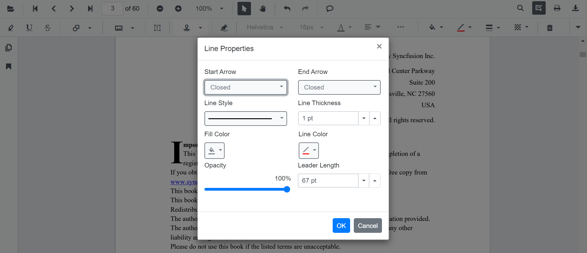 Editing Calibrate Property in Blazor SfPdfViewer