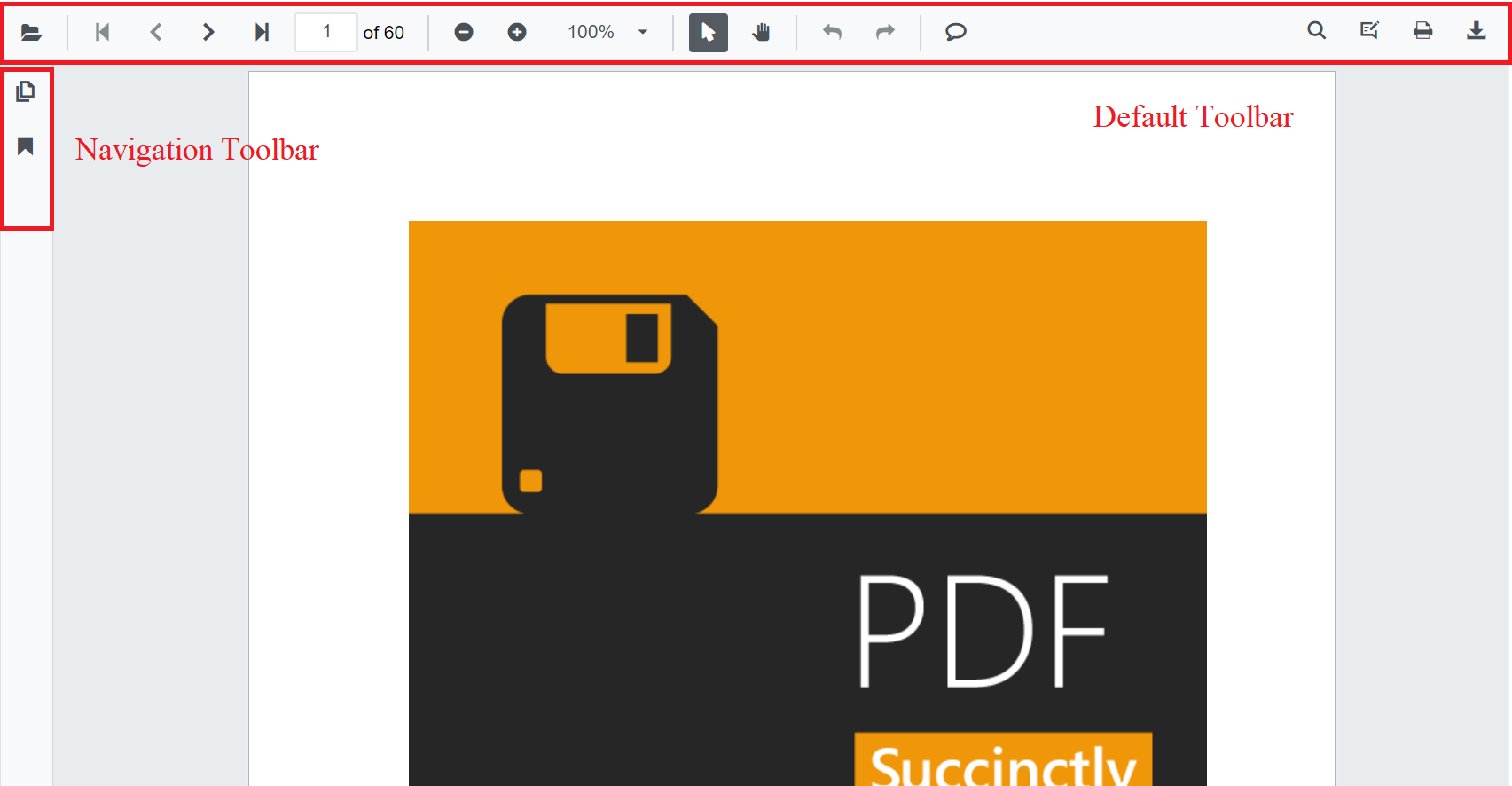 Blazor SfPdfViewer with Custom Toolbar