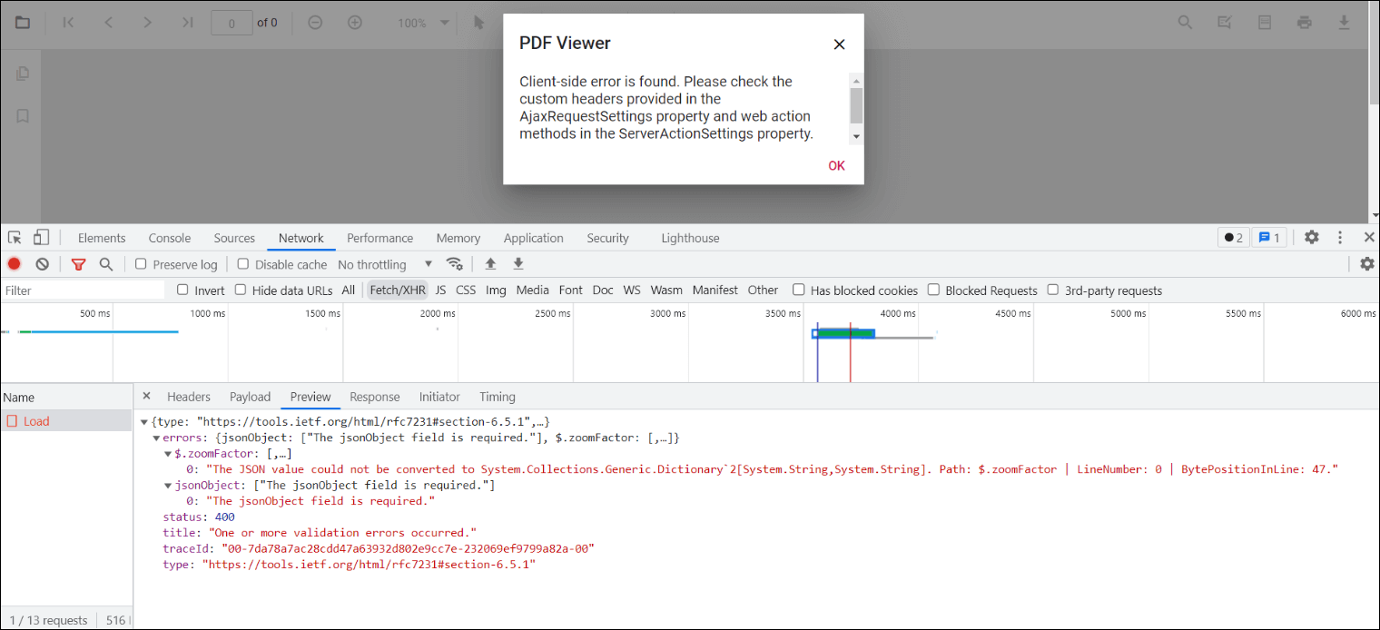 Client-side error