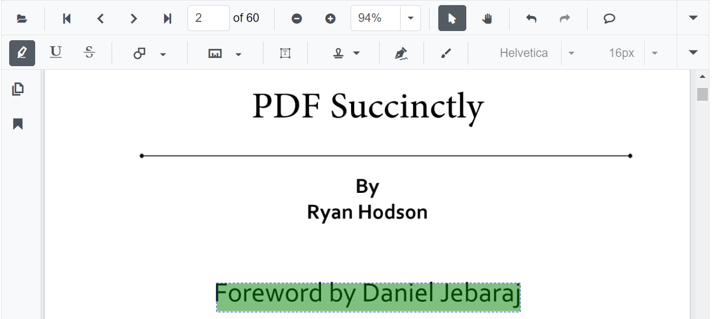 Highlight Text in Blazor PDFViewer