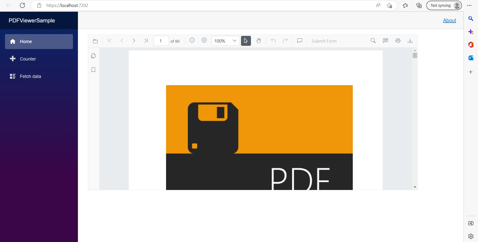 Blazor PDF Viewer running successfully in WSL mode
