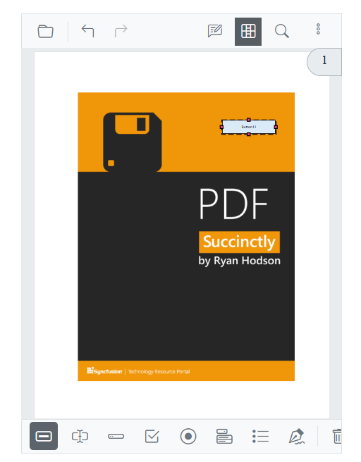 Button added in Blazor SfPdfViewer