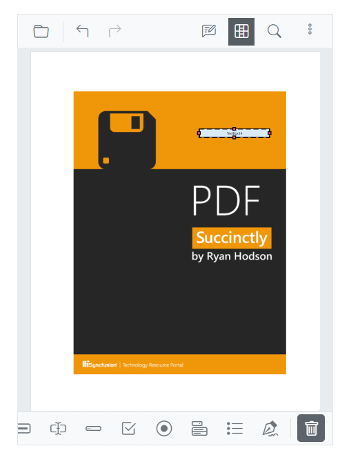 Delete selected form field in Blazor SfPdfViewer