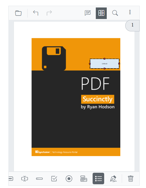 List box added in Blazor SfPdfViewer