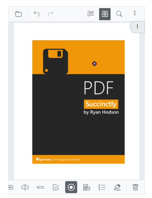 Radio button added in Blazor SfPdfViewer