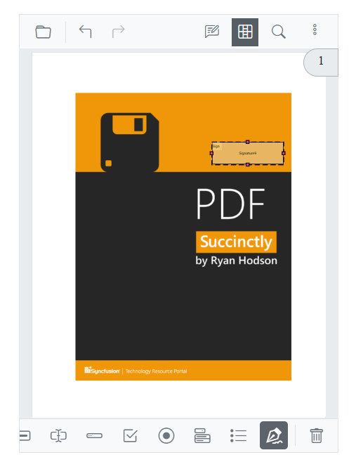 Signature field added in Blazor SfPdfViewer