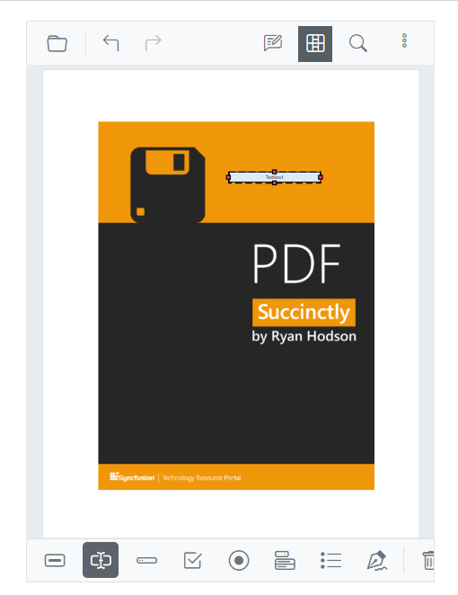 Text box added in Blazor SfPdfViewer