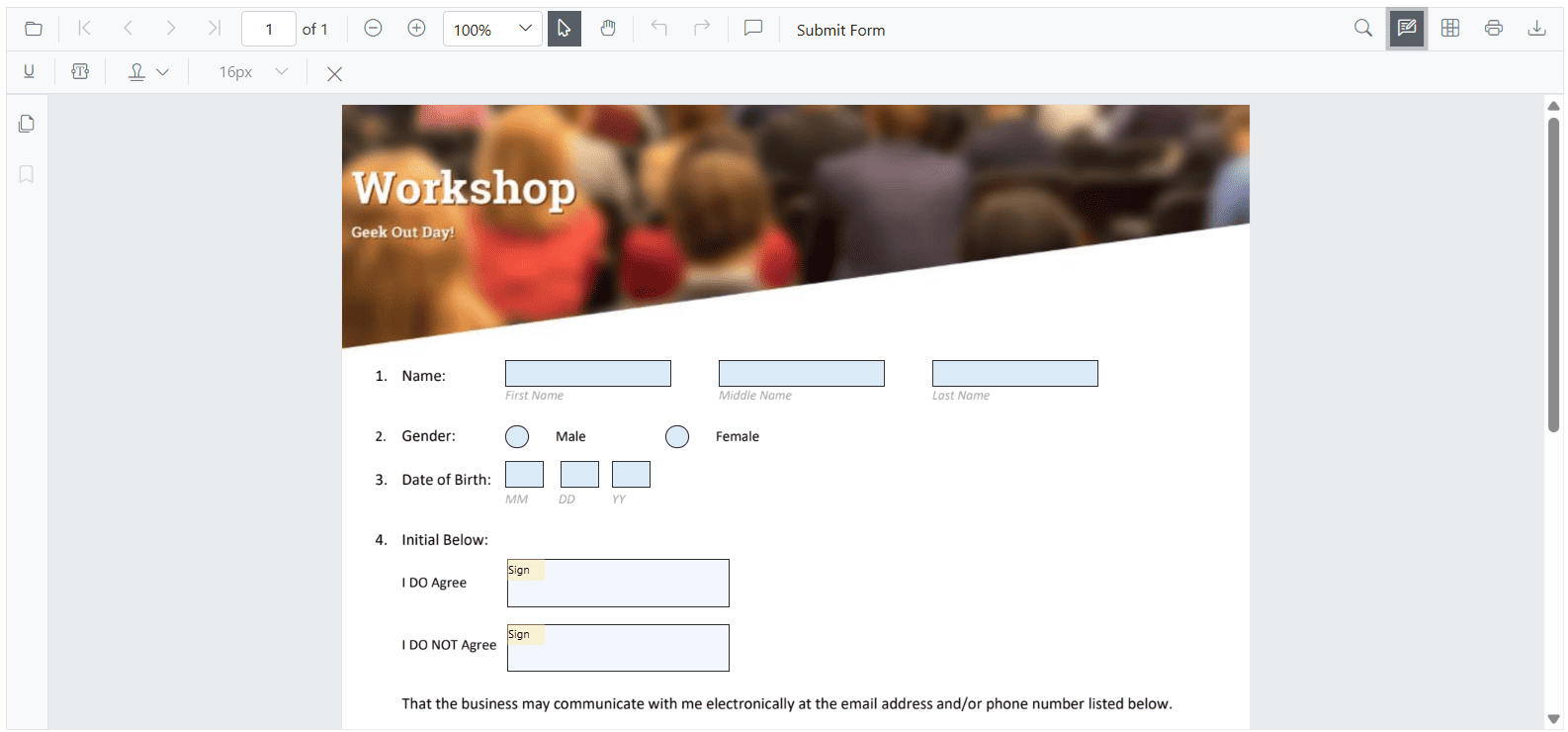 Blazor PDFViewer with Custom Toolbar