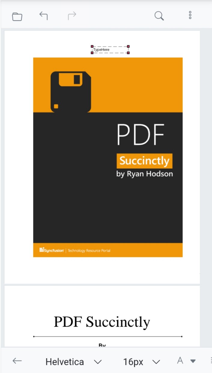 Add free text in the viewer in Blazor SfPdfViewer