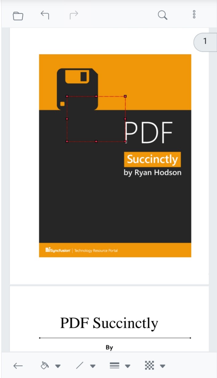 Draw a selected shape annotation in Blazor SfPdfViewer