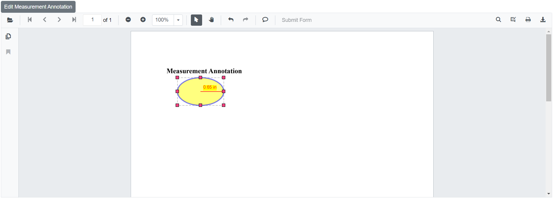Programmatically Edit Measurement Annotation in Blazor SfPdfViewer