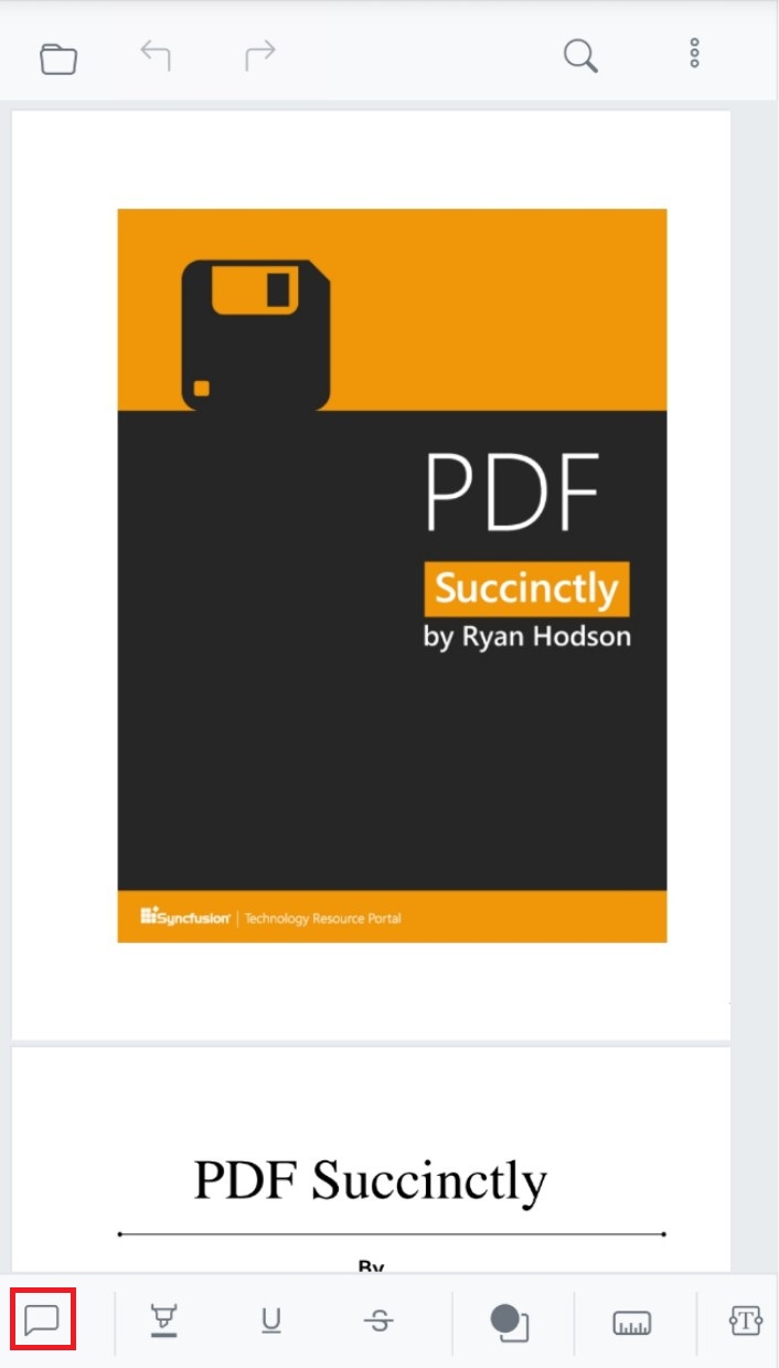 Choose Sticky Note Annotation in Blazor SfPdfViewer