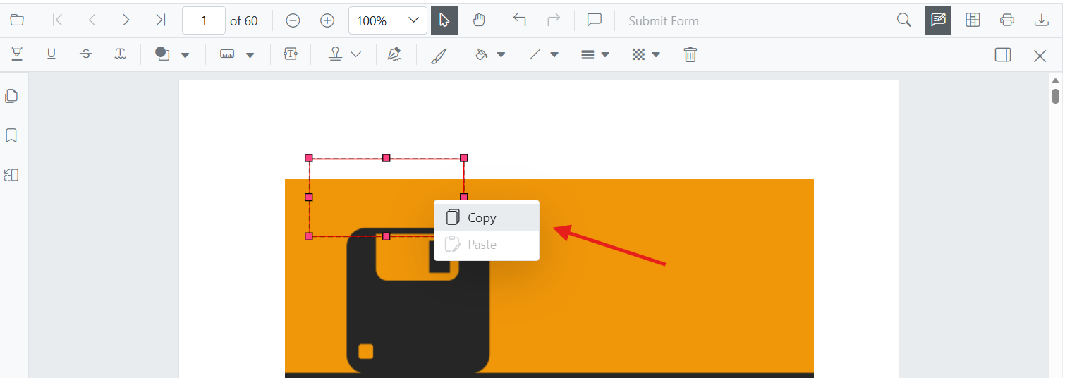 Custom context menu with Copy and Paste items