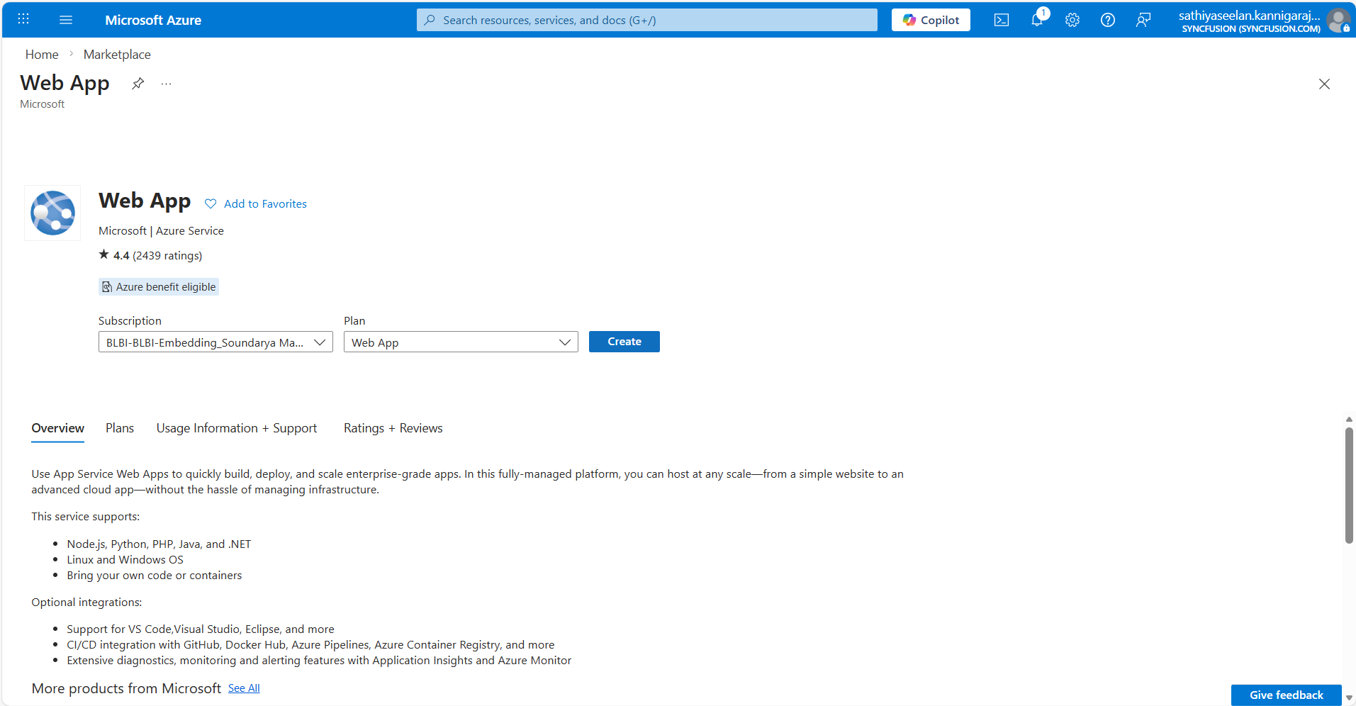 Create Azure Container