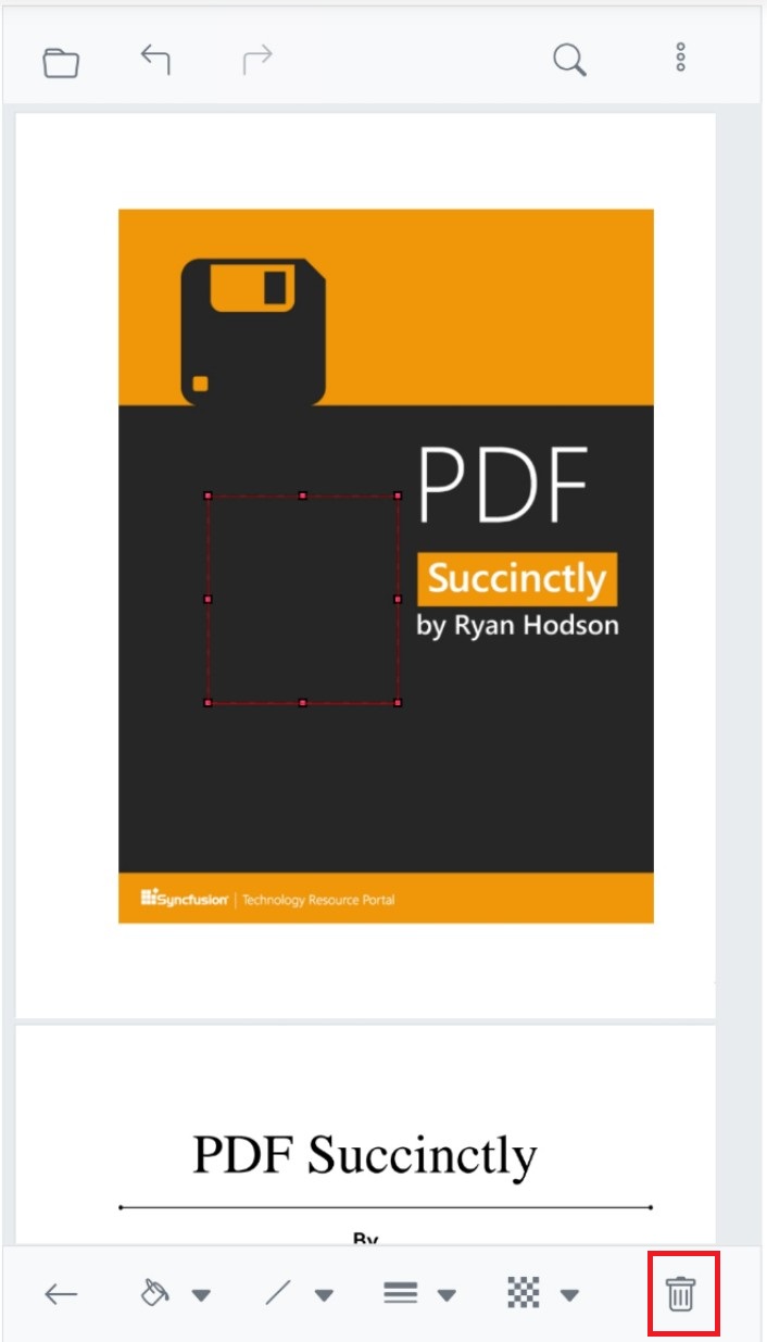 Delete the selected annotation in Blazor SfPdfViewer