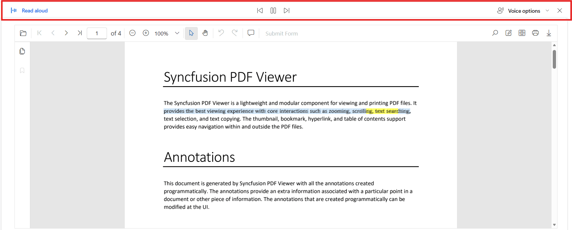 Edge Screen Reader