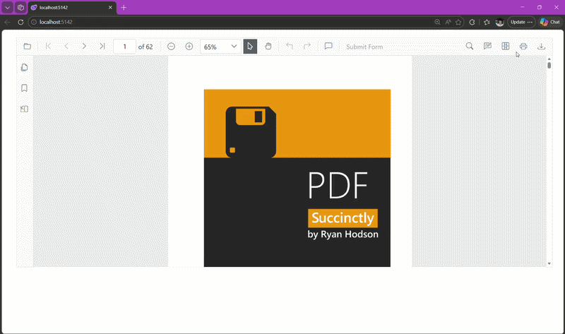 Browser print dialog from PDF Viewer