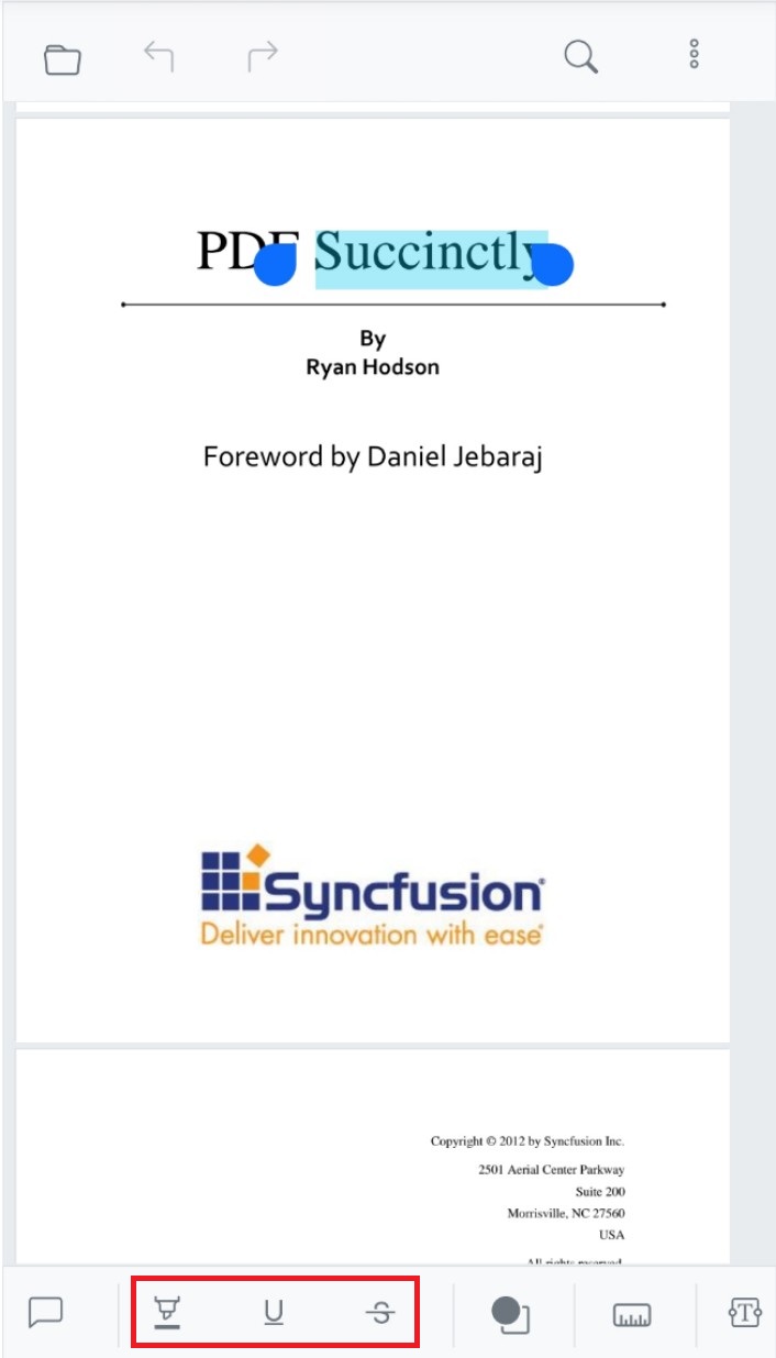 Select text for text markup in Blazor SfPdfViewer