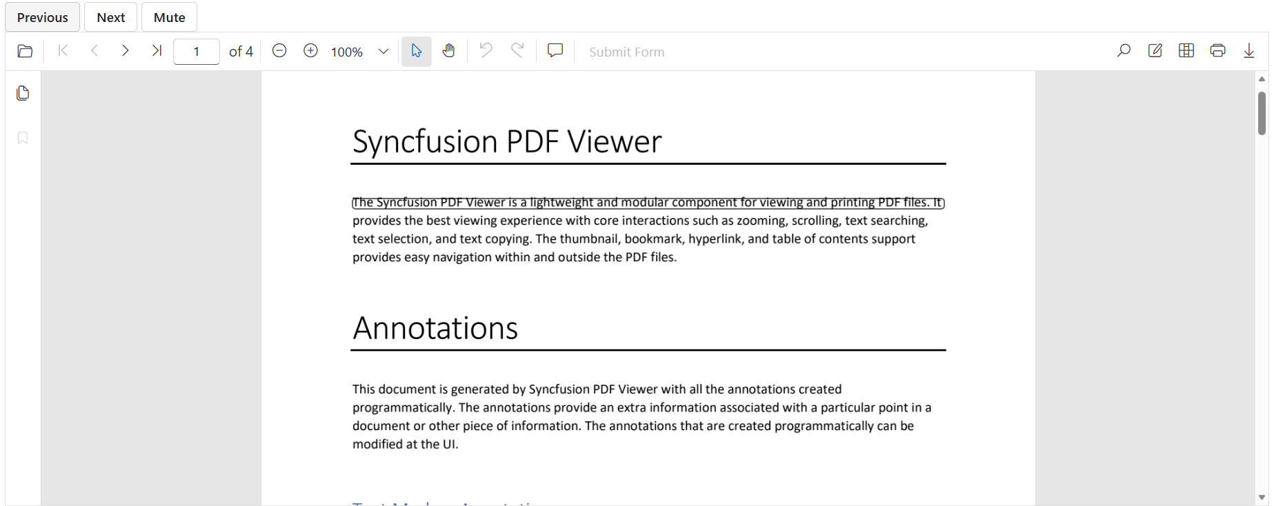 Windows Speech Synthesis UI