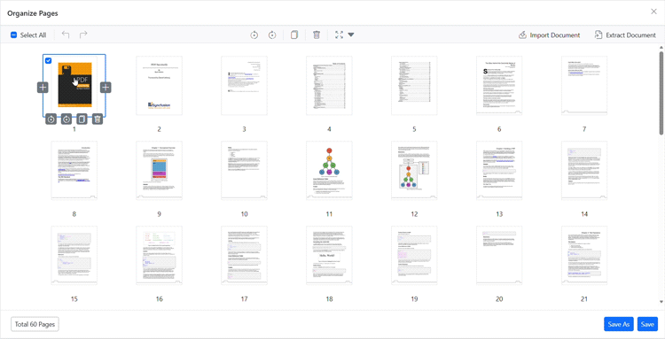 Rearrange pages