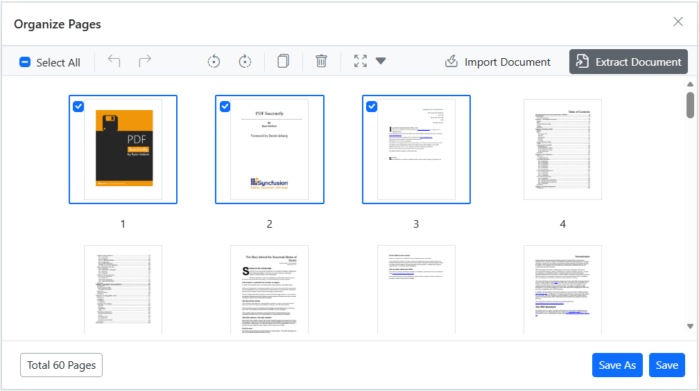 Extract pages
