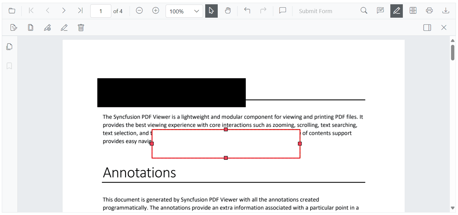 Moving a redaction annotation