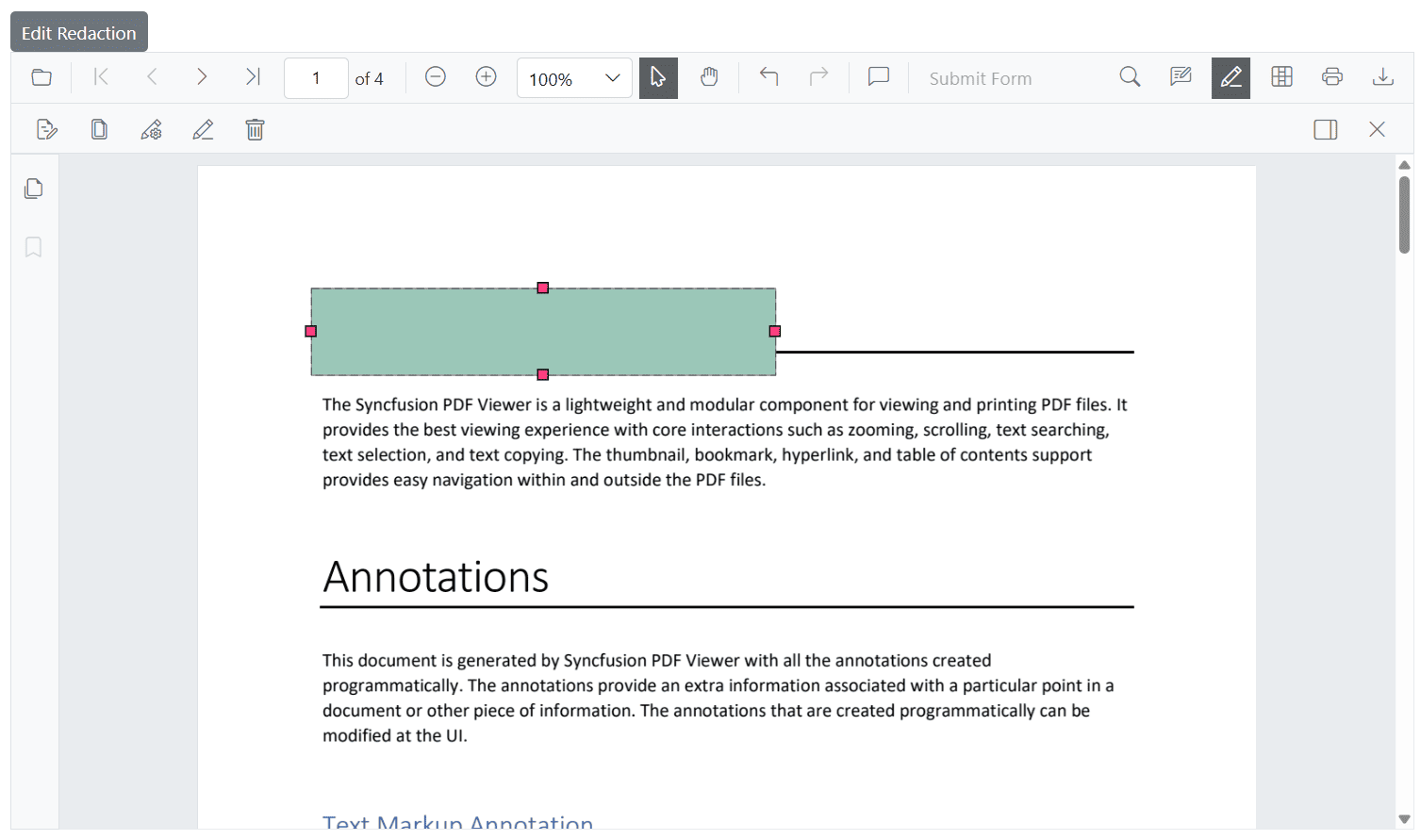 Programmatically Updating the Redaction Annotation